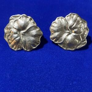Sterling Silver Floral Earrings